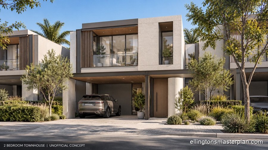 Concept of a two bedroom townhouse