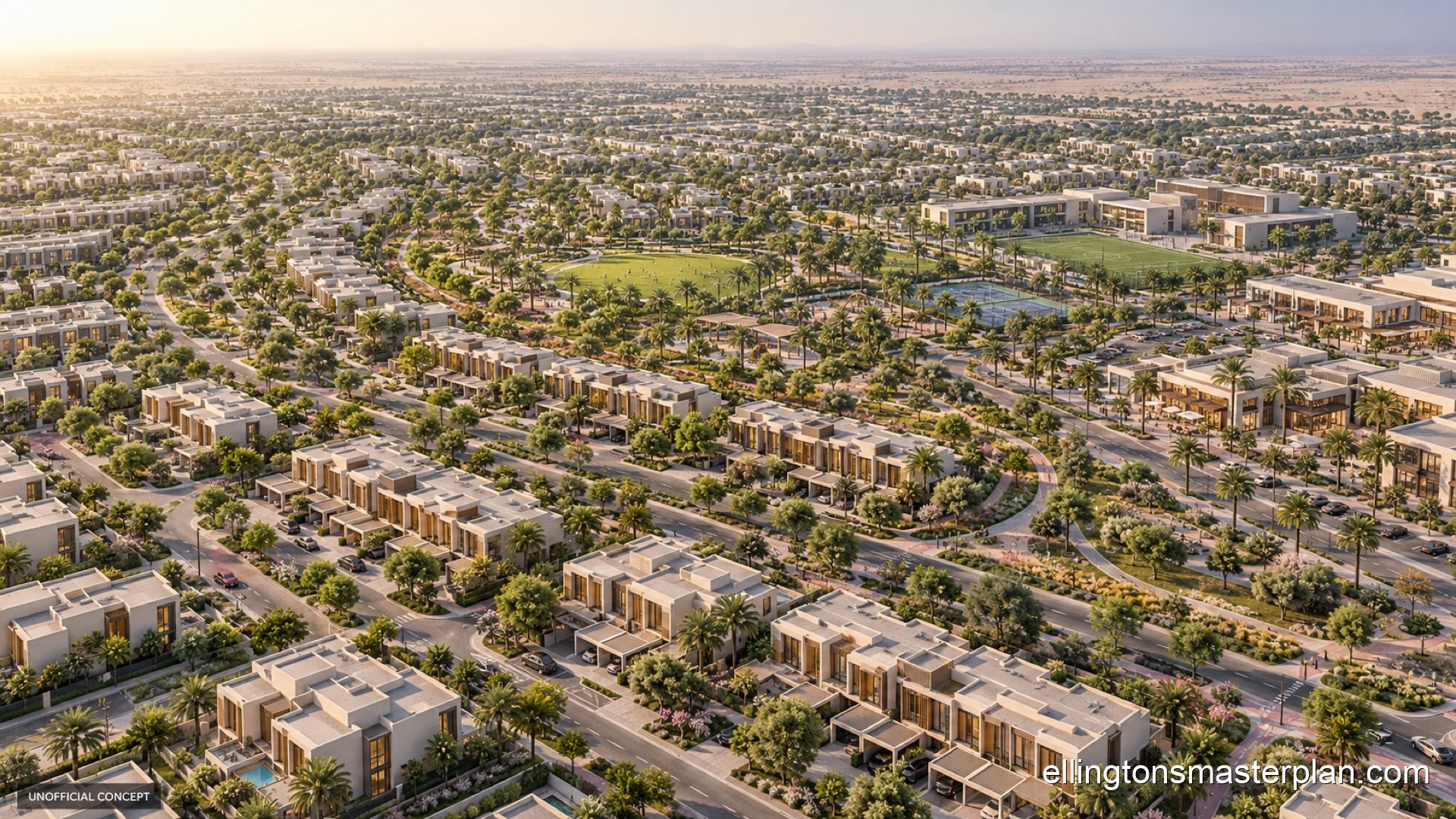 Unofficial concept aerial of the community